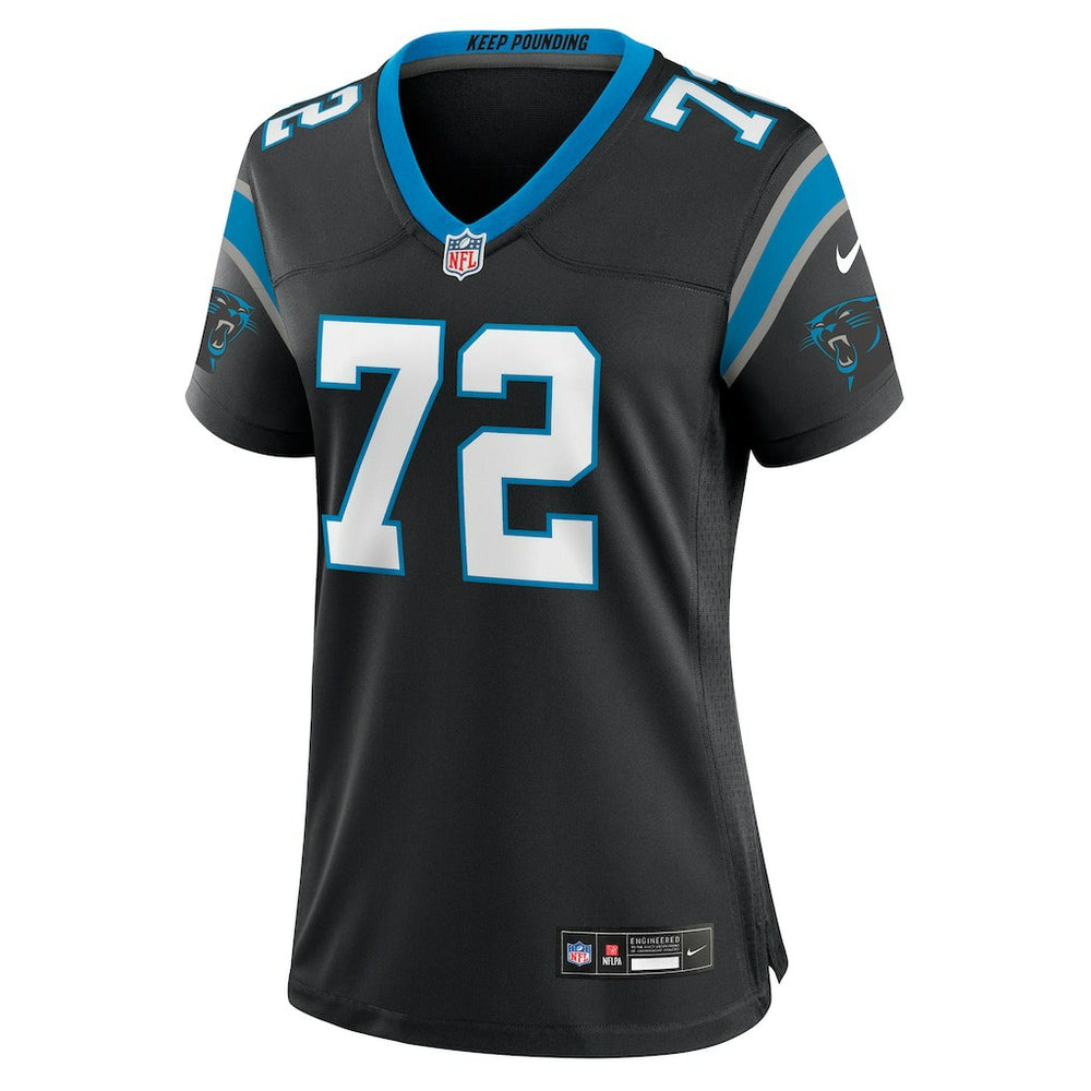 Taylor Moton Carolina Panthers Women's Team Game Jersey Black | Nike for Sale