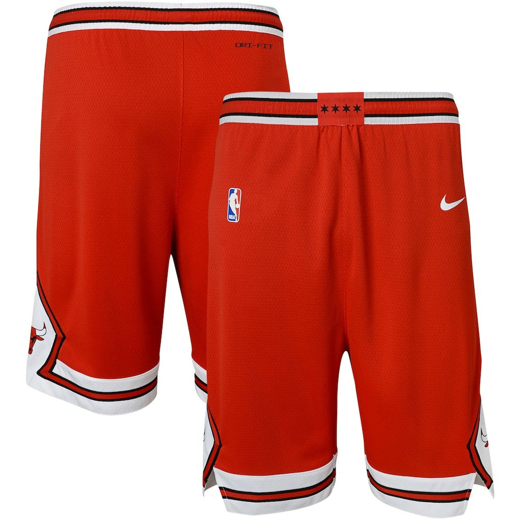 Chicago Bulls Youth Icon Edition Mesh Performance Swingman Shorts Red - NBA