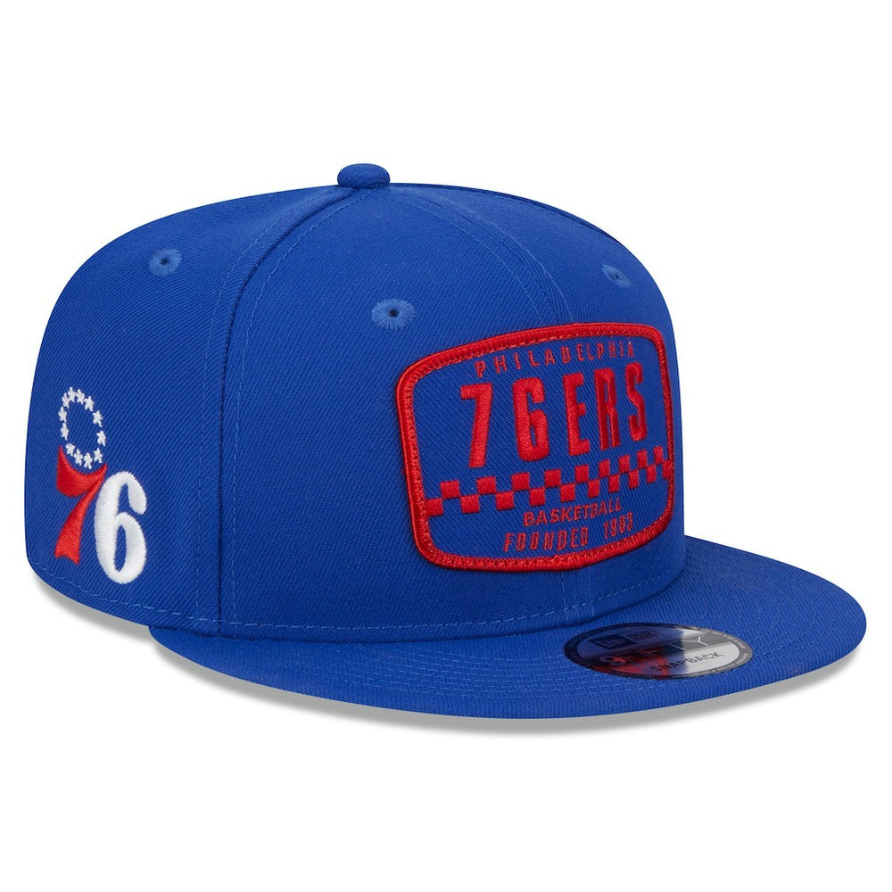 Philadelphia 76ers Rally Drive Finish Line Patch 9FIFTY Snapback Hat Royal - NBA