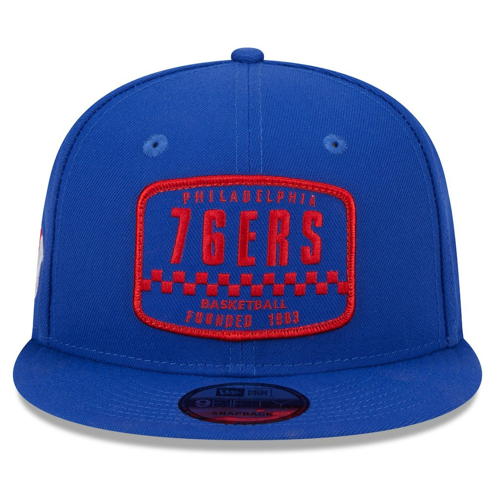 Philadelphia 76ers Rally Drive Finish Line Patch 9FIFTY Snapback Hat Royal - NBA