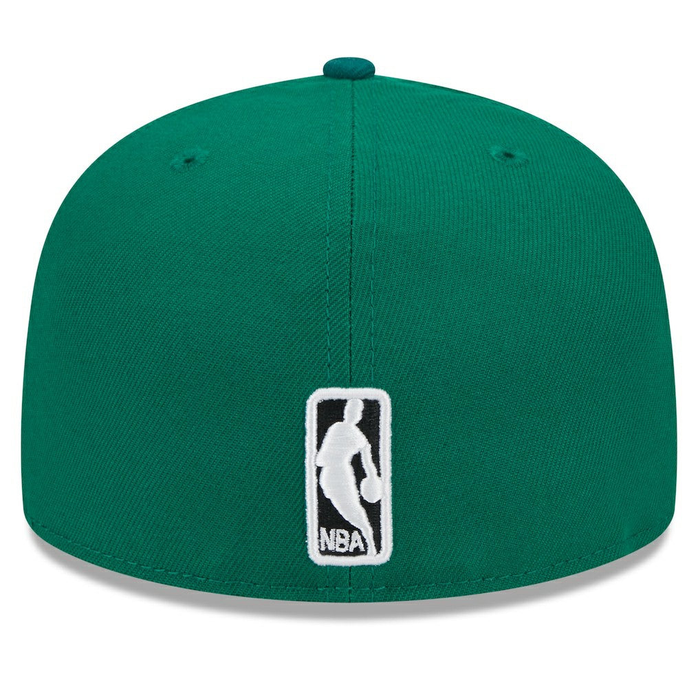 Boston Celtics Rally Drive Checkerboard 59FIFTY Crown Fitted Hat Kelly Green - NBA