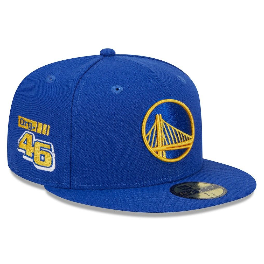 Golden State Warriors Rally Drive Side Patch 59FIFTY Fitted Hat Royal - NBA