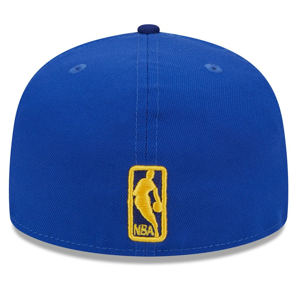 Golden State Warriors Rally Drive Checkerboard 59FIFTY Crown Fitted Hat Royal - NBA