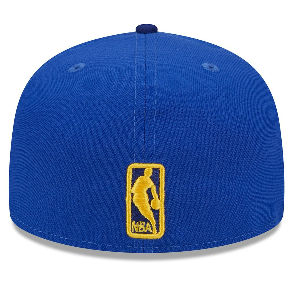 Golden State Warriors Rally Drive Checkerboard 59FIFTY Crown Fitted Hat Royal - NBA