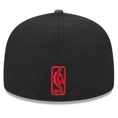Miami Heat Rally Drive Checkerboard 59FIFTY Crown Fitted Hat Black - NBA