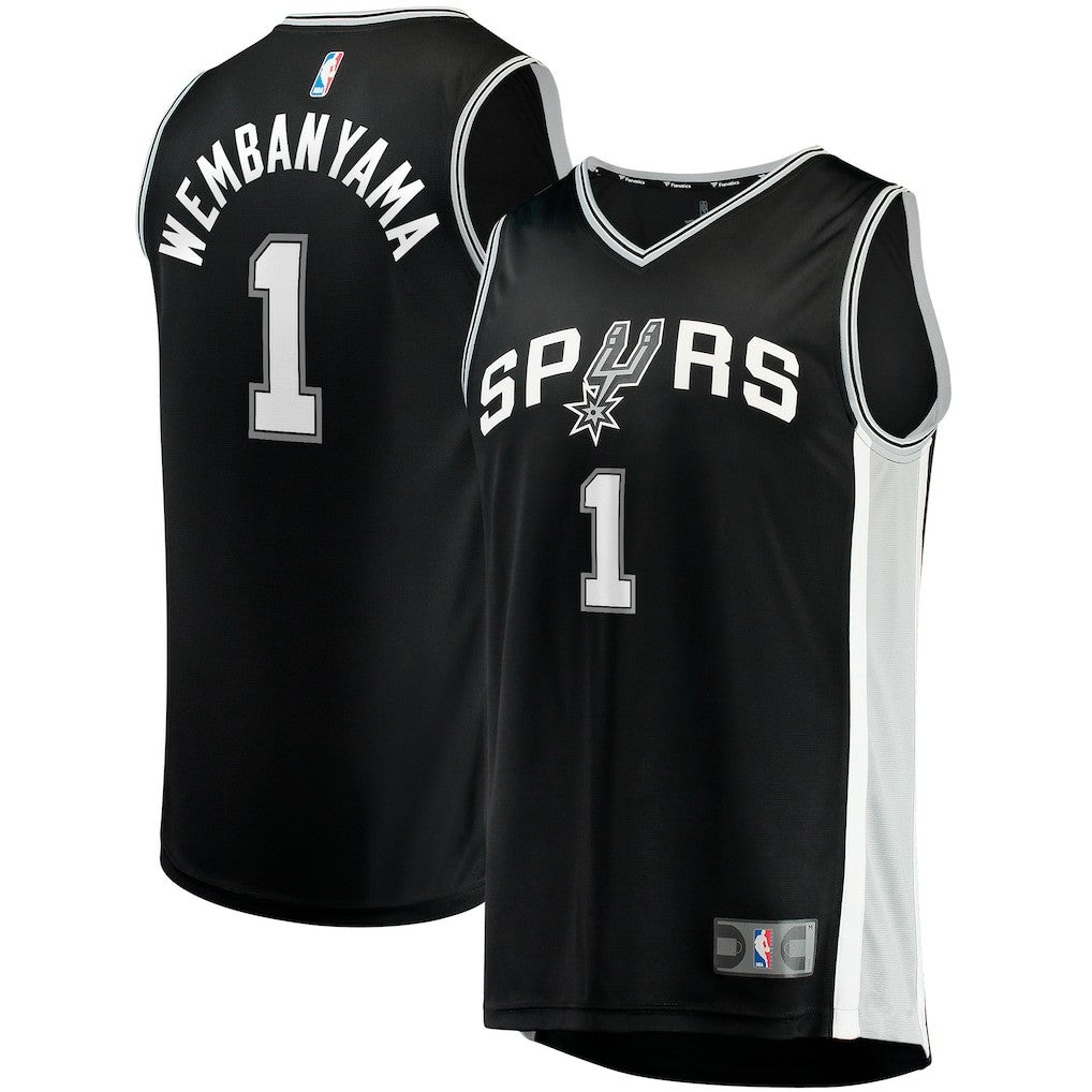 Victor Wembanyama San Antonio Spurs Fast Break Replica Jersey Icon Edition Black - NBA