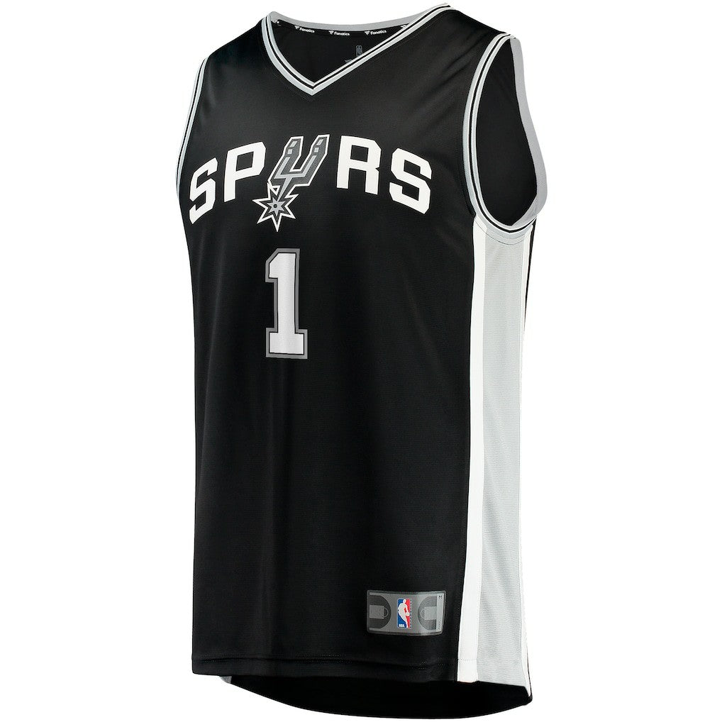 Victor Wembanyama San Antonio Spurs Fast Break Replica Jersey Icon Edition Black - NBA