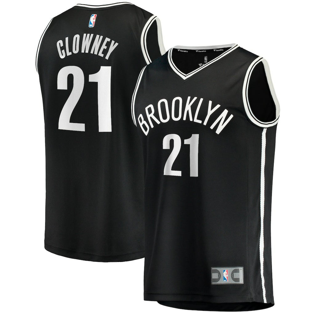 Noah Clowney Brooklyn Nets Youth Fast Break Replica Jersey Icon Edition Black - NBA