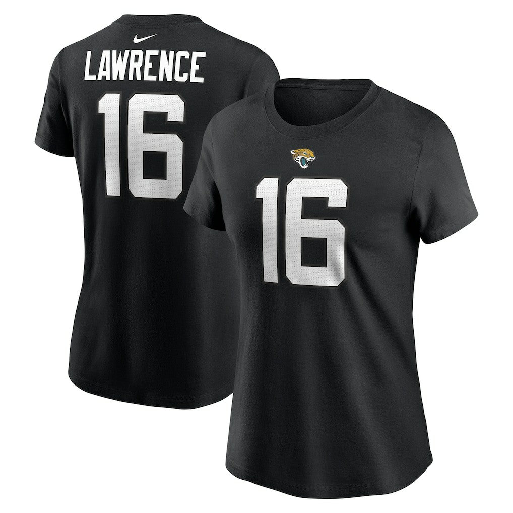 Trevor Lawrence Jacksonville Jaguars Women's Player Name & Number T-Shirt Black | Nike for Sale