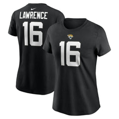 Trevor Lawrence Jacksonville Jaguars Women's Player Name & Number T-Shirt Black | Nike for Sale
