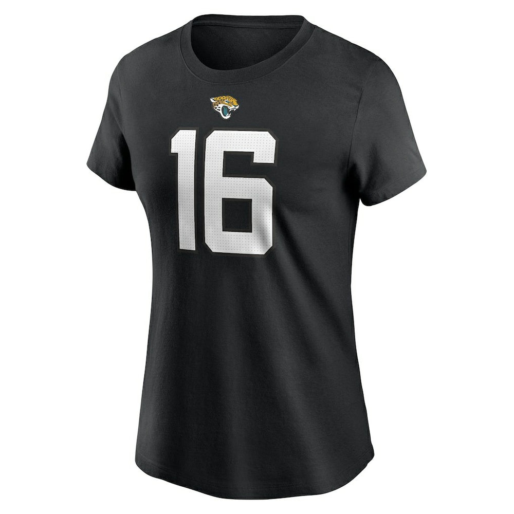 Trevor Lawrence Jacksonville Jaguars Women's Player Name & Number T-Shirt Black | Nike for Sale