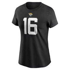 Trevor Lawrence Jacksonville Jaguars Women's Player Name & Number T-Shirt Black | Nike for Sale