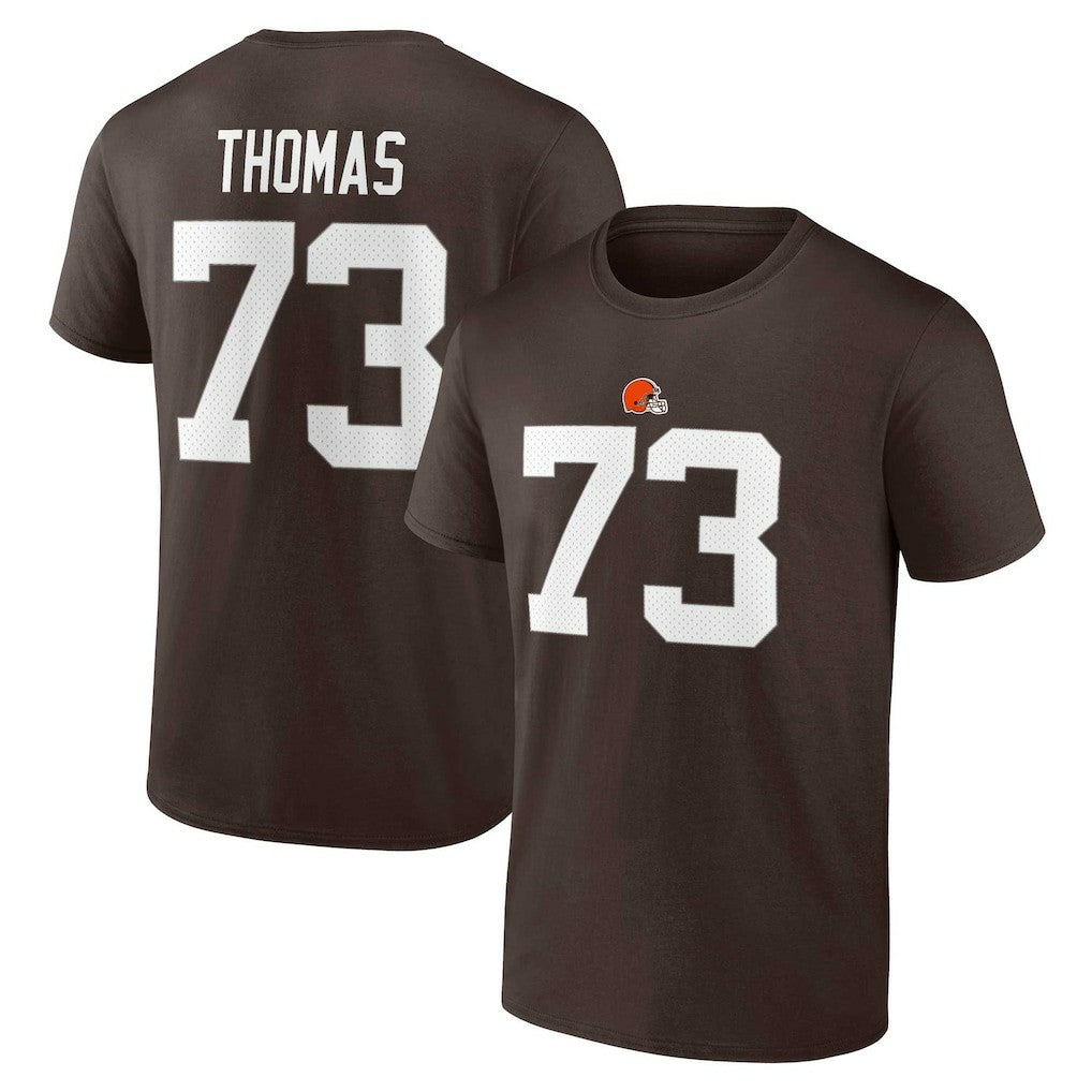 Joe Thomas Cleveland Browns Retired Player Icon Name & Number T-Shirt Brown | Fanatics