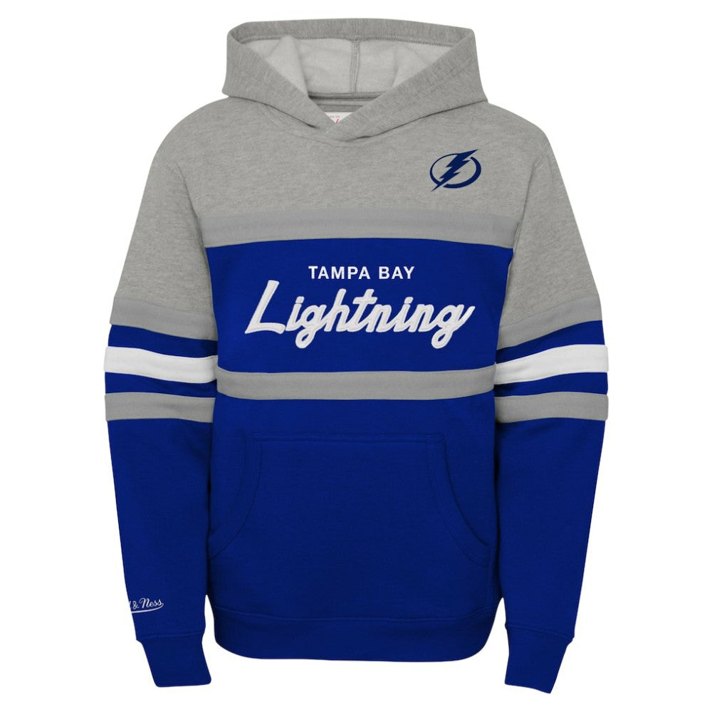 Tampa Bay Lightning Mitchell & Ness Youth Head Coach Pullover Hoodie - Gray - NHL