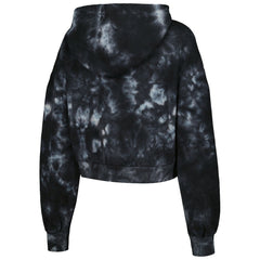 Chicago Bulls The Wild Collective Women's Tie-Dye Cropped Pullover Hoodie Black - NBA