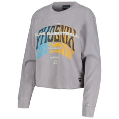 Phoenix Suns The Wild Collective Women's Band Cropped Long Sleeve T-Shirt Gray - NBA