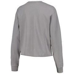 Chicago Bulls The Wild Collective Women's Band Cropped Long Sleeve T-Shirt Gray - NBA