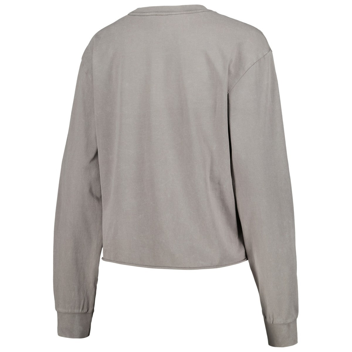 Milwaukee Bucks The Wild Collective Women's Band Cropped Long Sleeve T-Shirt Gray - NBA