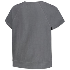 Phoenix Suns The Wild Collective Women's Embroidered Fleece Raglan Short Sleeve Pullover Sweatshirt Gray - NBA