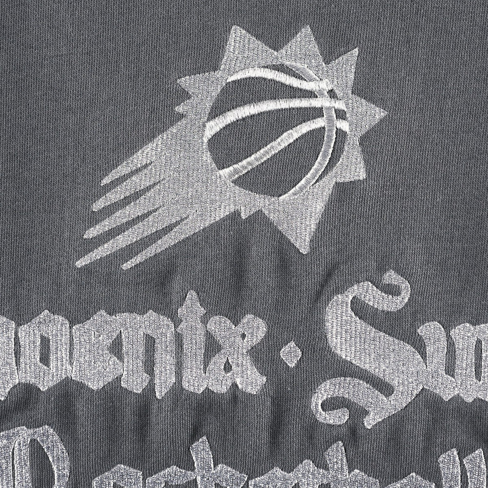 Phoenix Suns The Wild Collective Women's Embroidered Fleece Raglan Short Sleeve Pullover Sweatshirt Gray - NBA