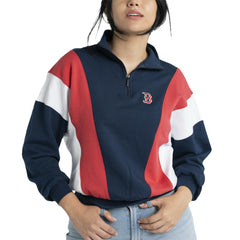 Boston Red Sox Lusso Women's Malia Quarter-Zip Sweatshirt - MLB