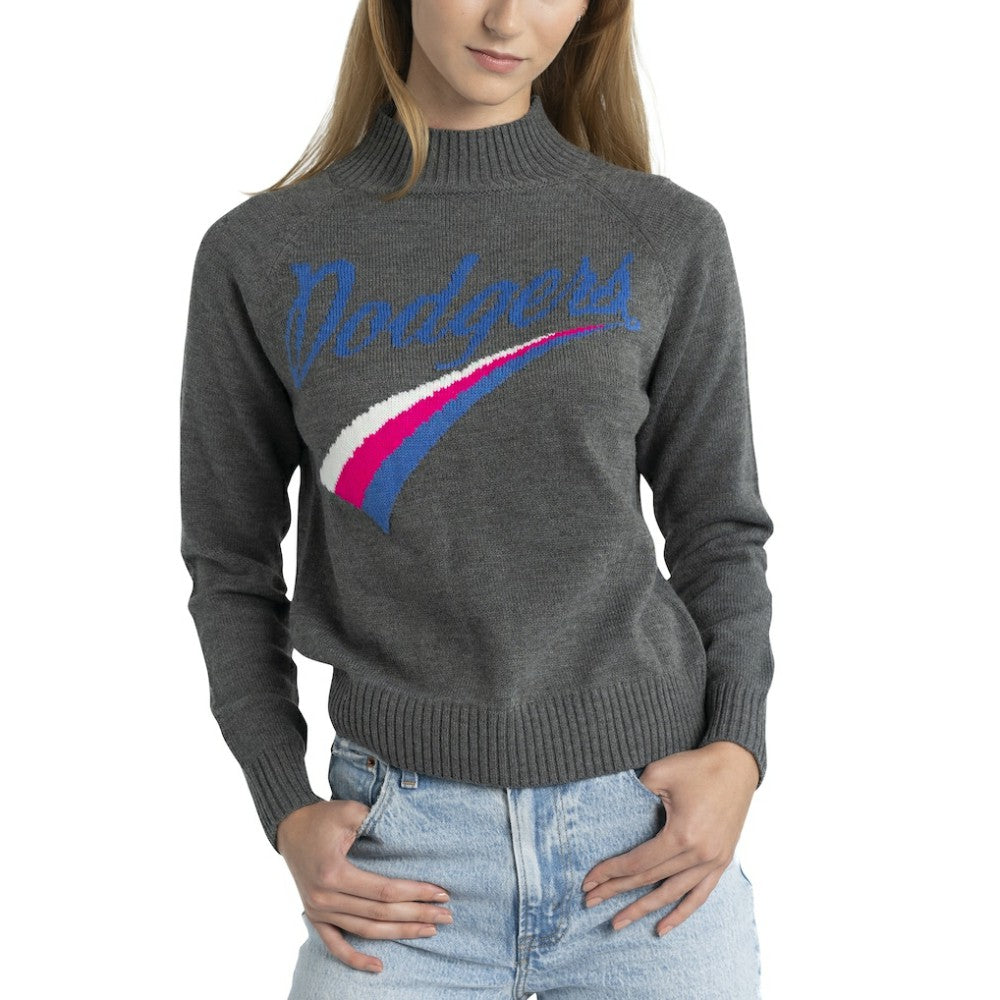 Los Angeles Dodgers Lusso Women's Serena Raglan Pullover Sweater - MLB