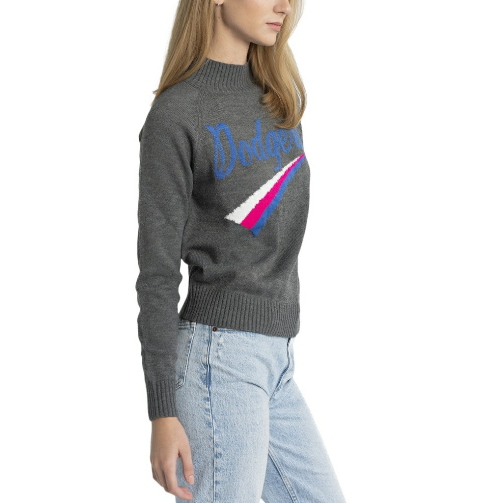 Los Angeles Dodgers Lusso Women's Serena Raglan Pullover Sweater - MLB