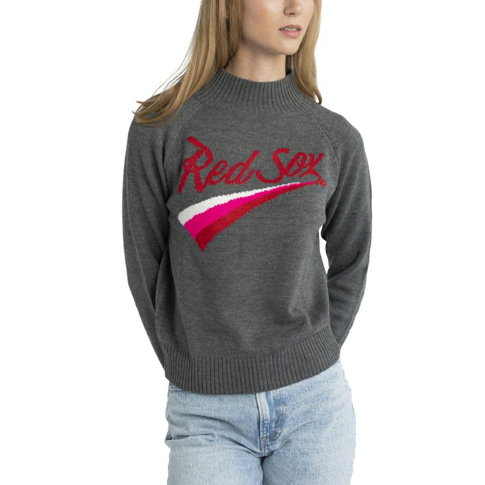 Boston Red Sox Lusso Women's Serena Raglan Pullover Sweater - MLB