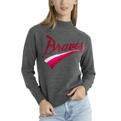 Atlanta Braves Lusso Women's Serena Raglan Pullover Sweater - MLB