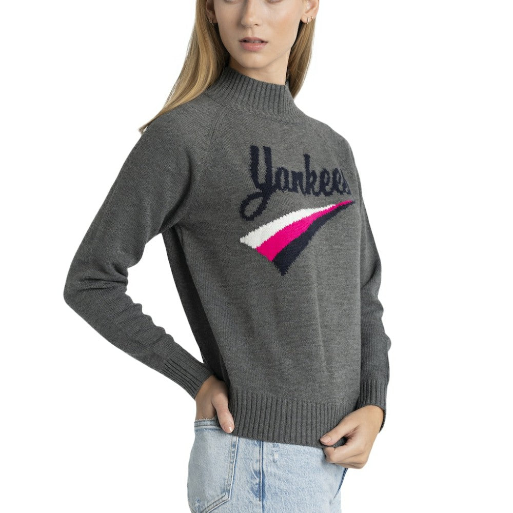 New York Yankees Lusso Women's Serena Raglan Pullover Sweater - MLB