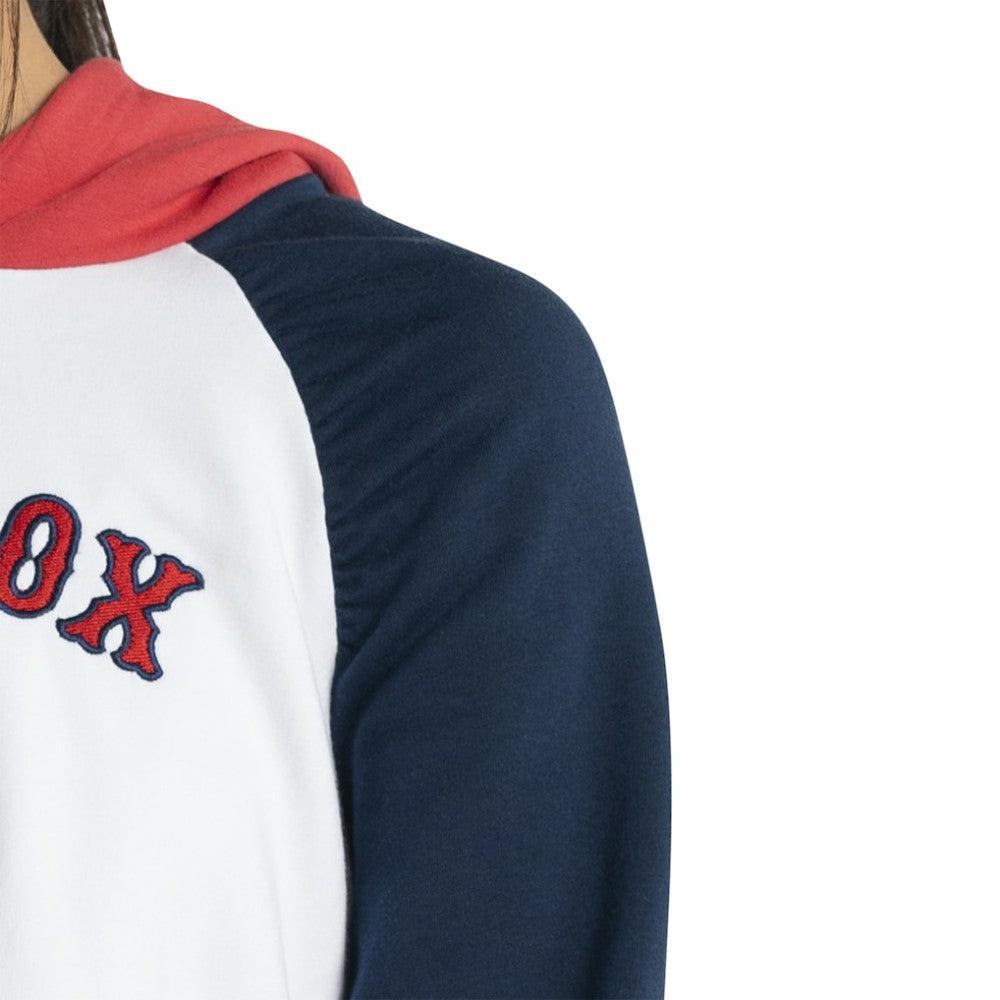 Boston Red Sox Lusso Women's Marlowe Tri-Blend Raglan Pullover Hoodie - MLB