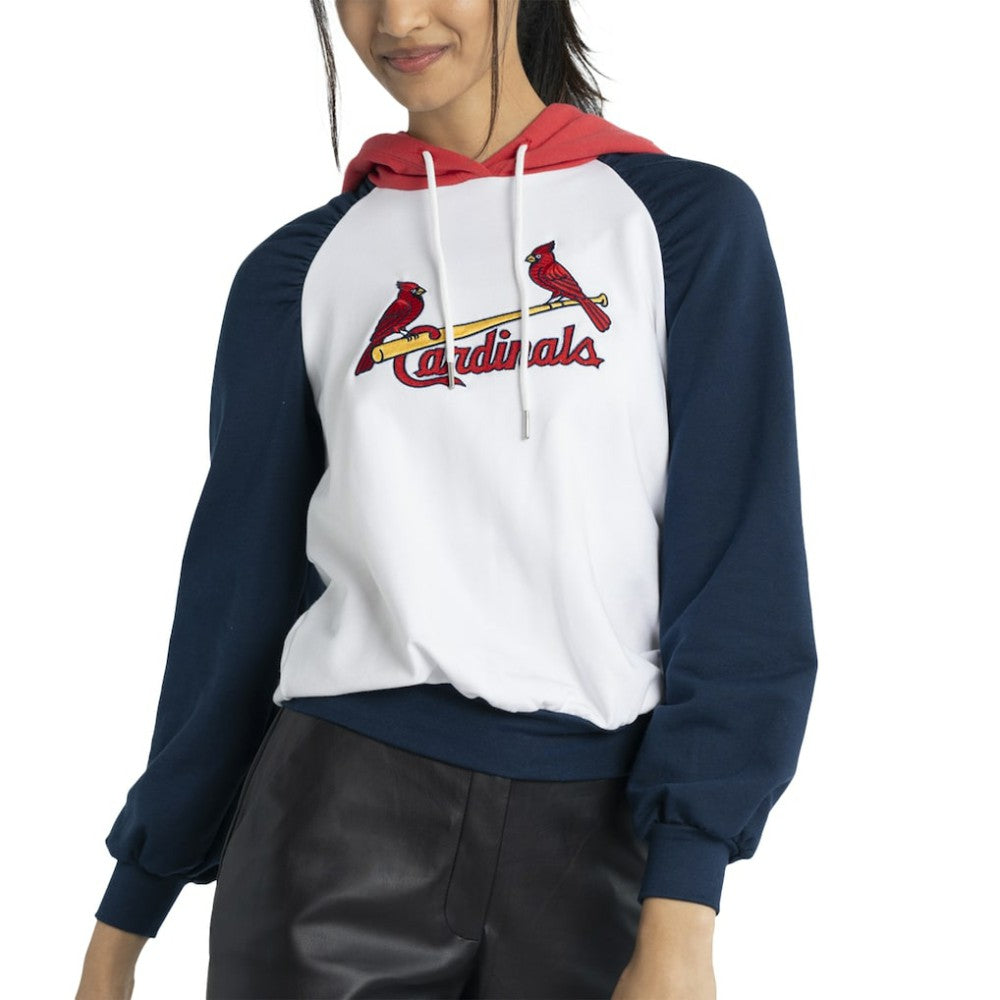 St. Louis Cardinals Lusso Women's Marlowe Tri-Blend Raglan Pullover Hoodie - MLB
