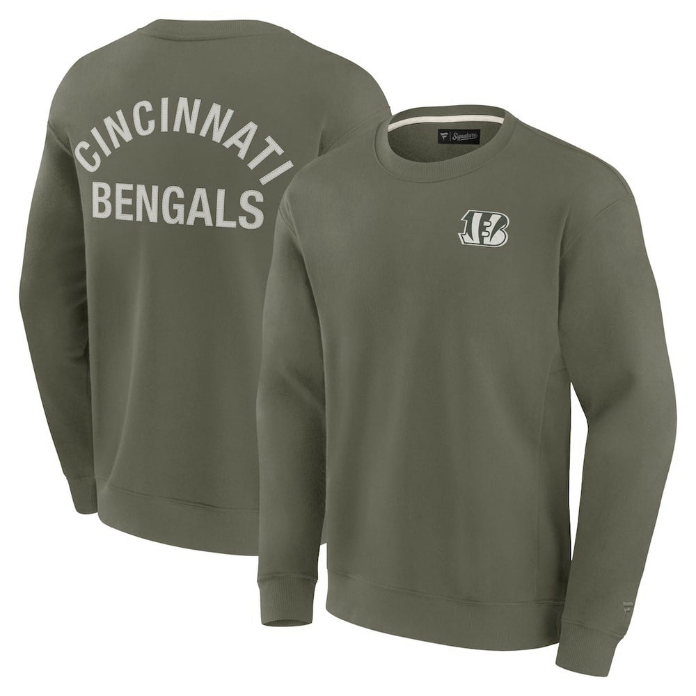 Cincinnati Bengals Unisex Elements Super Soft Pullover Sweatshirt Olive | Fanatics