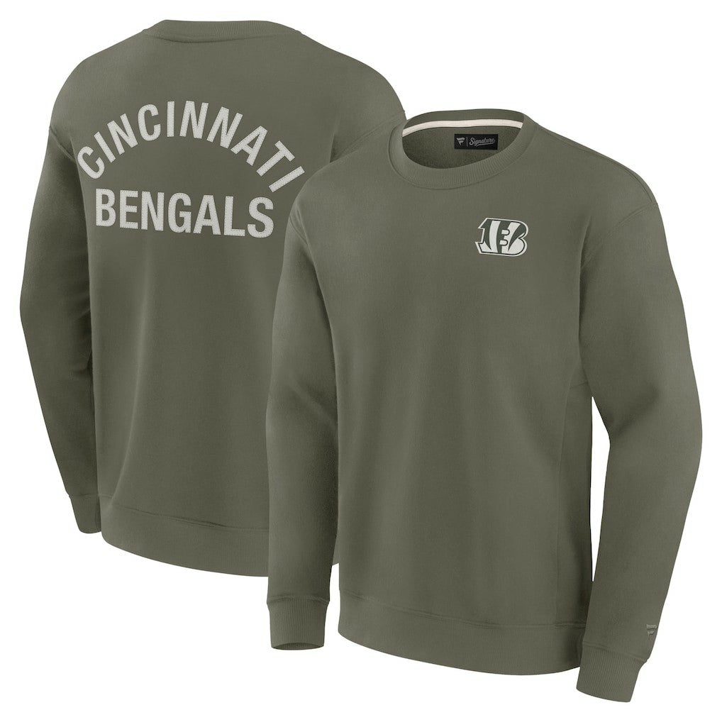 Cincinnati Bengals Unisex Elements Super Soft Pullover Sweatshirt Olive | Fanatics