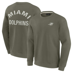 Miami Dolphins Unisex Elements Super Soft Pullover Sweatshirt Olive | Fanatics