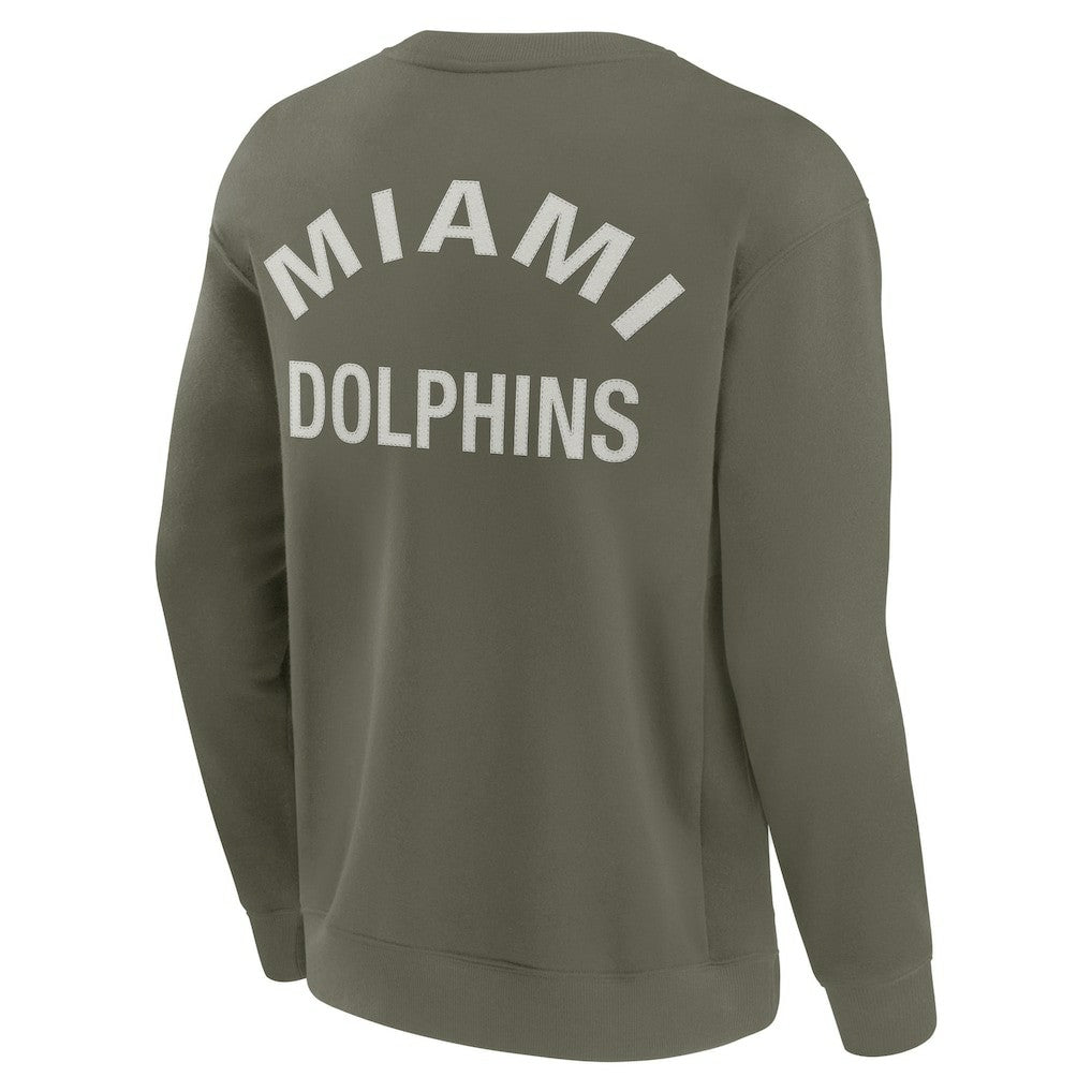 Miami Dolphins Unisex Elements Super Soft Pullover Sweatshirt Olive | Fanatics