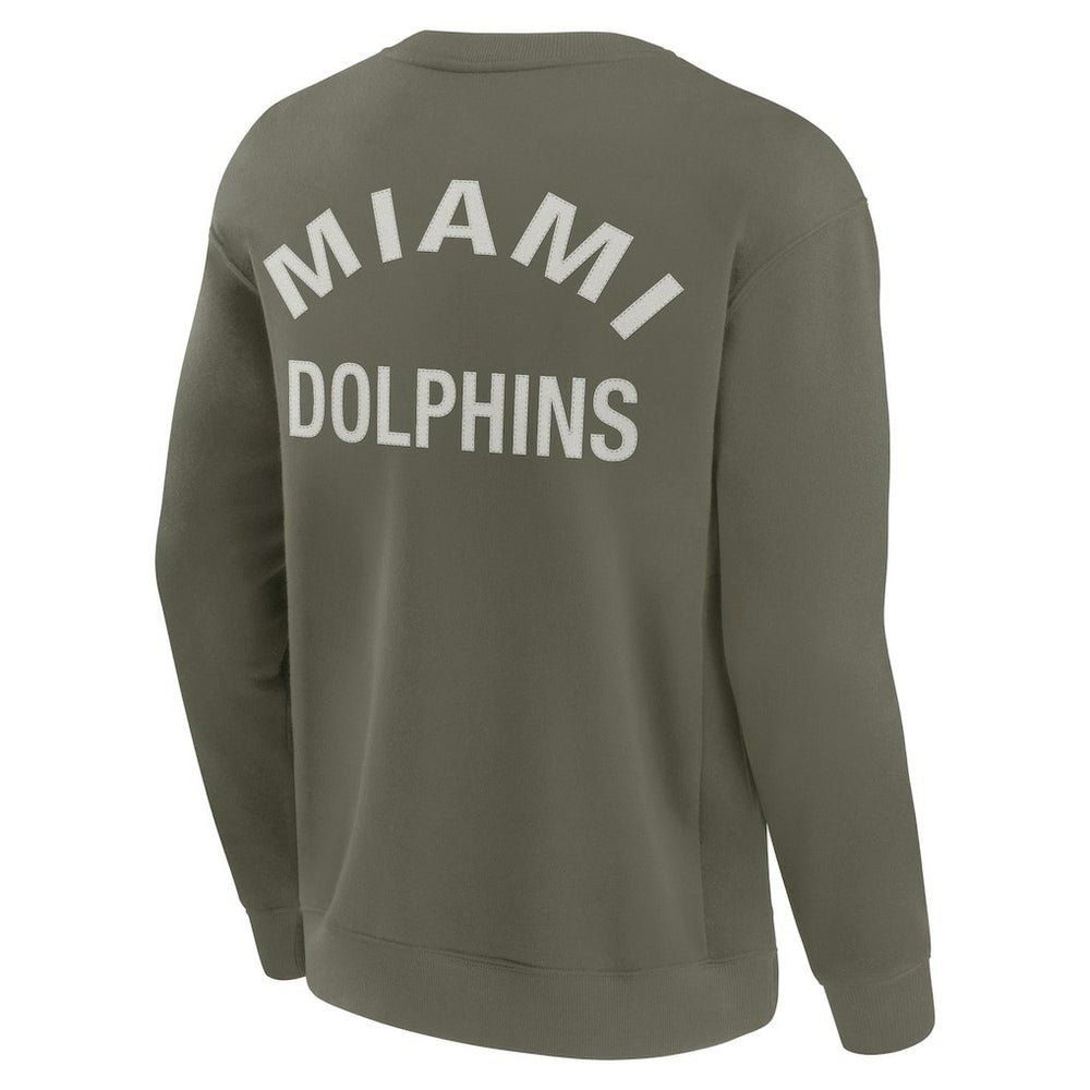 Miami Dolphins Unisex Elements Super Soft Pullover Sweatshirt Olive | Fanatics
