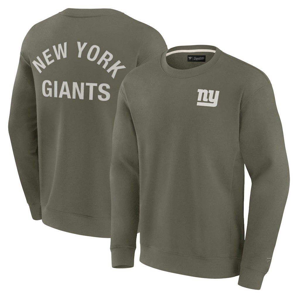 New York Giants Unisex Elements Super Soft Pullover Sweatshirt Olive | Fanatics