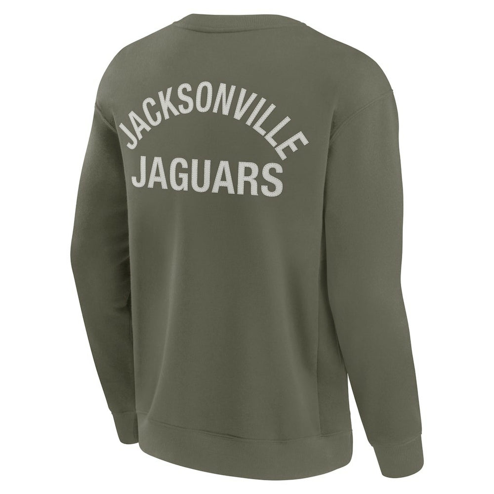 Jacksonville Jaguars Unisex Elements Super Soft Pullover Sweatshirt Olive | Fanatics