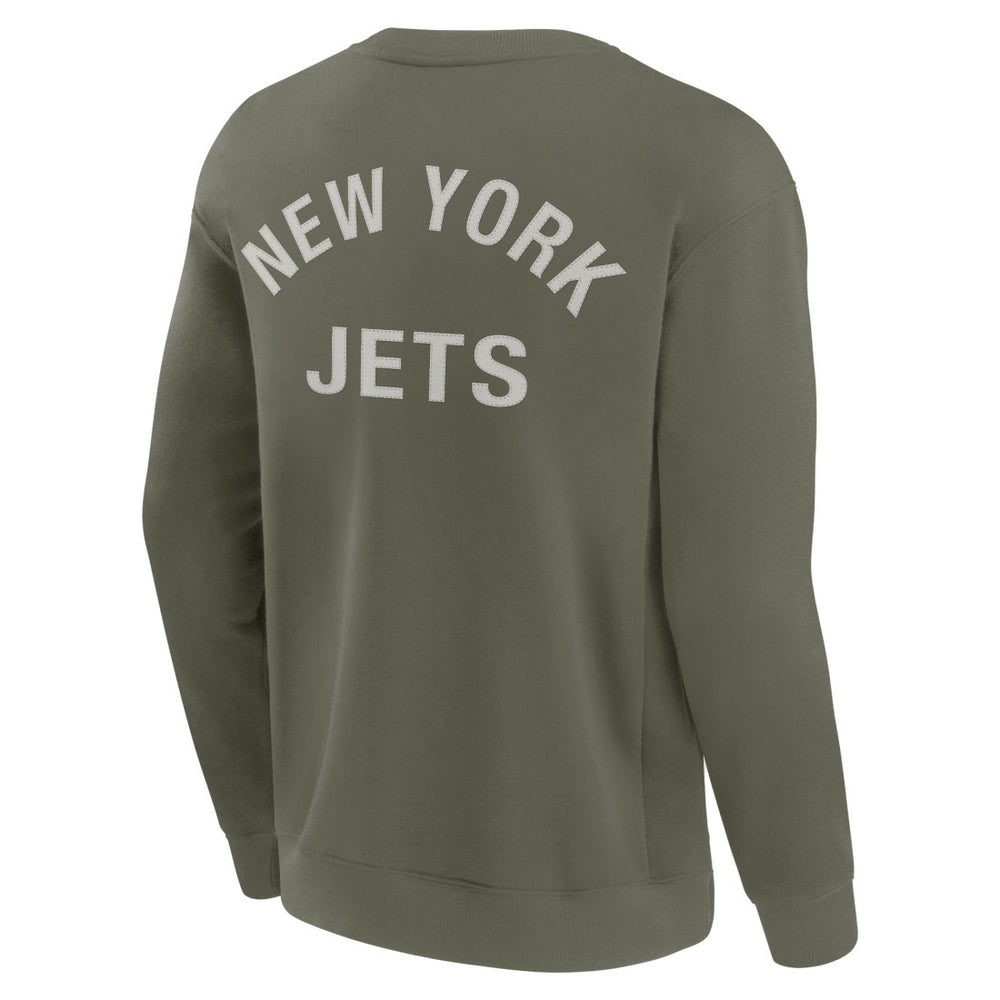 New York Jets Unisex Elements Super Soft Pullover Sweatshirt Olive | Fanatics