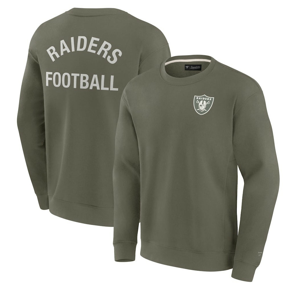 Las Vegas Raiders Unisex Elements Super Soft Pullover Sweatshirt Olive | Fanatics
