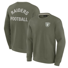 Las Vegas Raiders Unisex Elements Super Soft Pullover Sweatshirt Olive | Fanatics