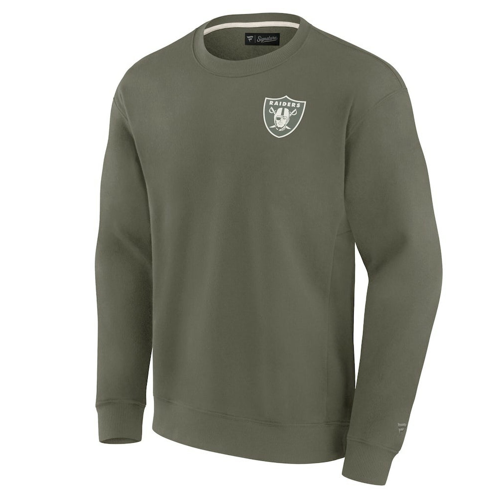 Las Vegas Raiders Unisex Elements Super Soft Pullover Sweatshirt Olive | Fanatics