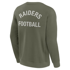 Las Vegas Raiders Unisex Elements Super Soft Pullover Sweatshirt Olive | Fanatics