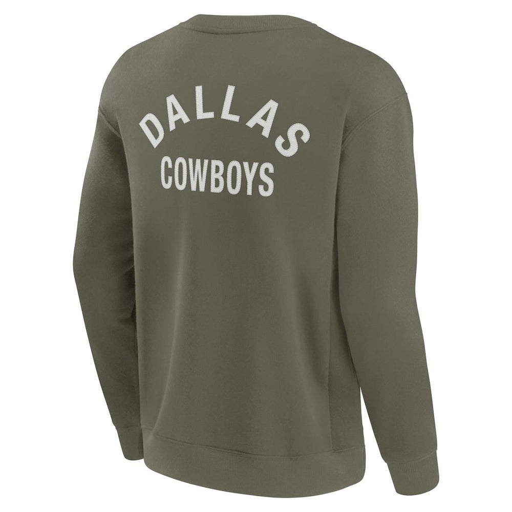 Dallas Cowboys Unisex Elements Super Soft Pullover Sweatshirt Olive | Fanatics