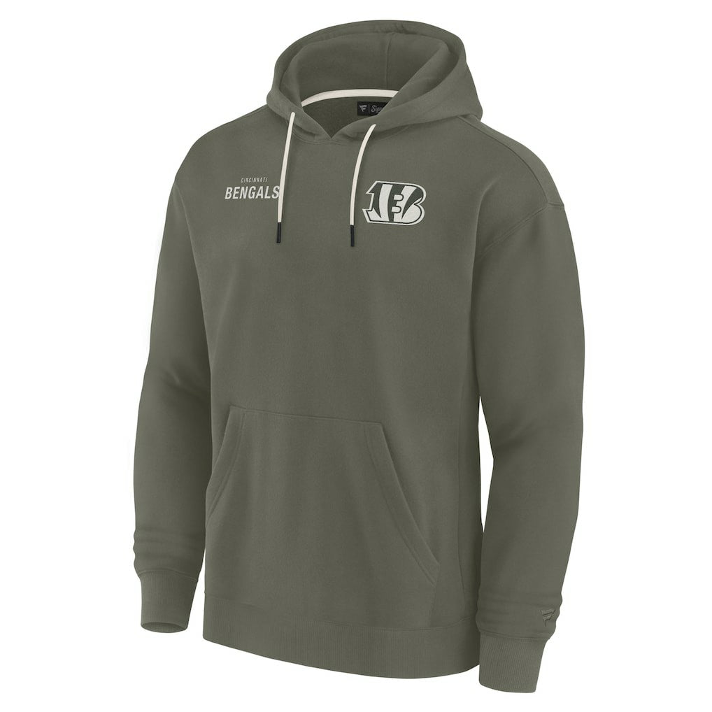Cincinnati Bengals Unisex Elements Super Soft Fleece Pullover Hoodie Olive | Fanatics