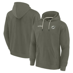 Miami Dolphins Unisex Elements Super Soft Fleece Pullover Hoodie Olive | Fanatics