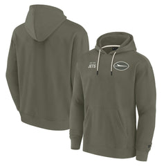 New York Jets Unisex Elements Super Soft Fleece Pullover Hoodie Olive | Fanatics