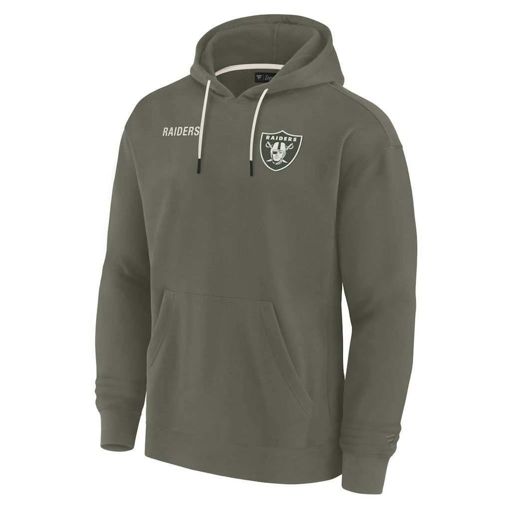 Las Vegas Raiders Unisex Elements Super Soft Fleece Pullover Hoodie Olive | Fanatics