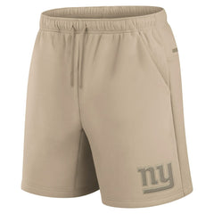New York Giants Unisex Elements Super Soft Fleece Shorts Khaki | Fanatics